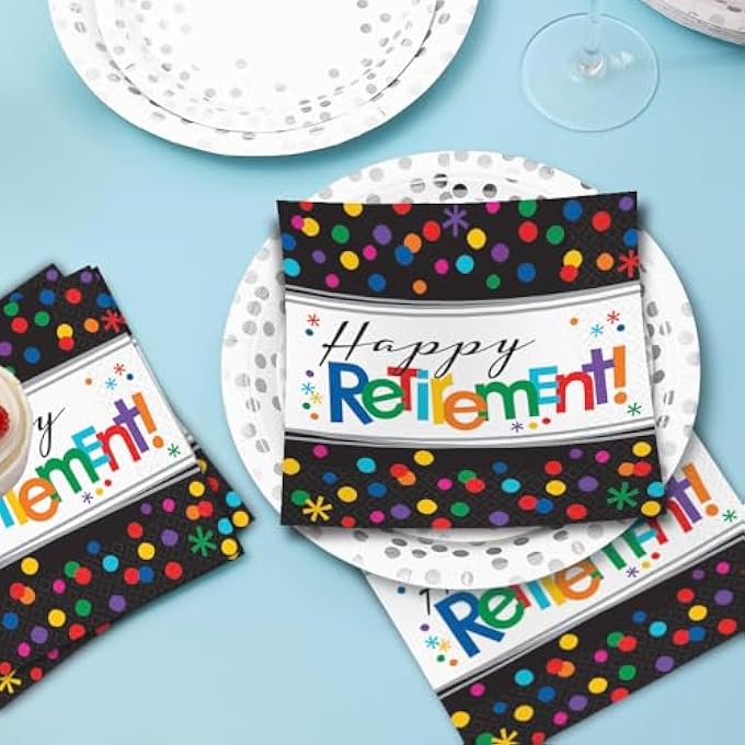 OFFICIALLY RETIRED BEVERAGE NAPKINS, 16 PIECES, MULTI COLOR - Image 2
